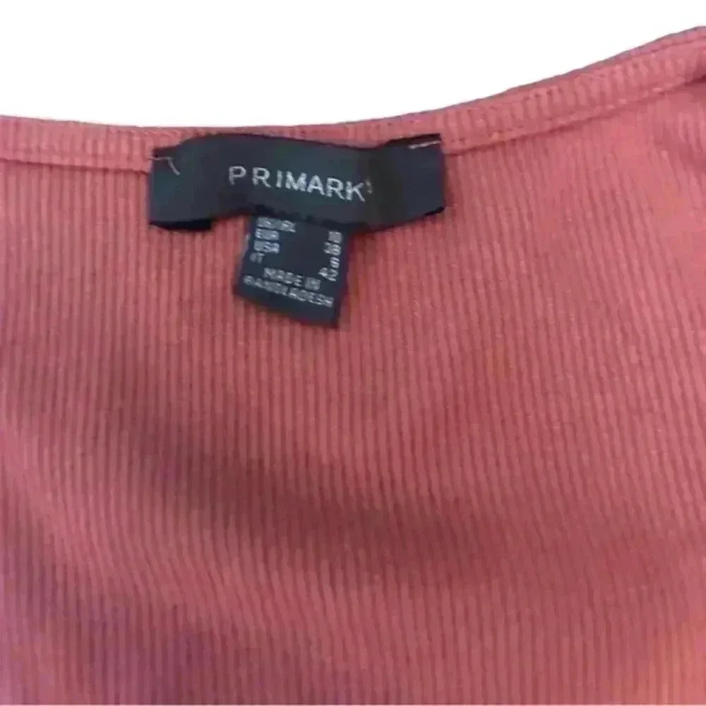 Primark Coral Rubbed Short‎ Sleeve Andre Dress, US 6 - Picture 7 of 8